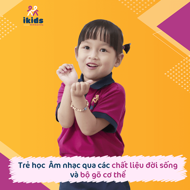 Khám phá chương trình Âm nhạc Echo Music thú vị tại Ikids Montessori Nam Từ Liêm