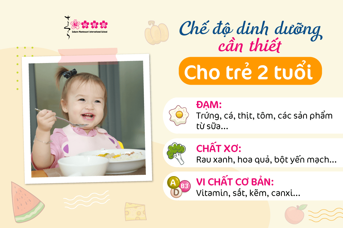 Chế độ ăn cho bé 2 tuổi
