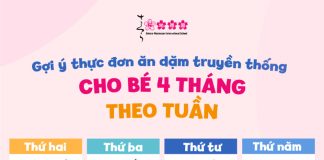 thực đơn ăn dặm truyền thống cho bé 4 tháng