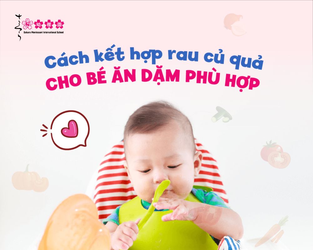 cách kết hợp rau củ quả cho bé ăn dặm