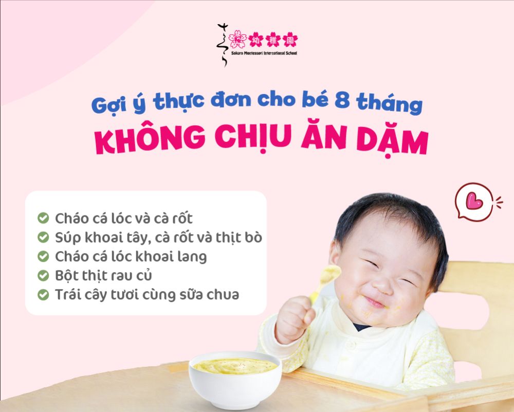 Trẻ sơ sinh 8 tháng không chịu ăn dặm