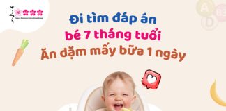 bé 7 tháng tuổi ăn dặm mấy bữa 1 ngày