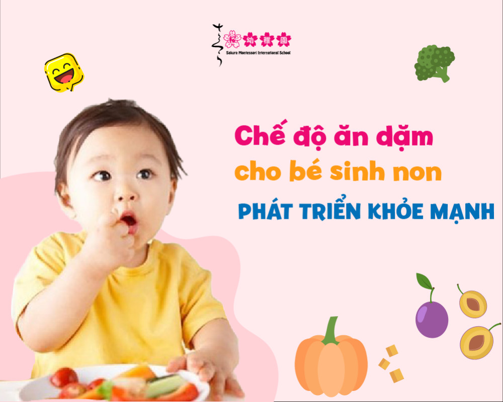Chế độ ăn dặm cho bé sinh non