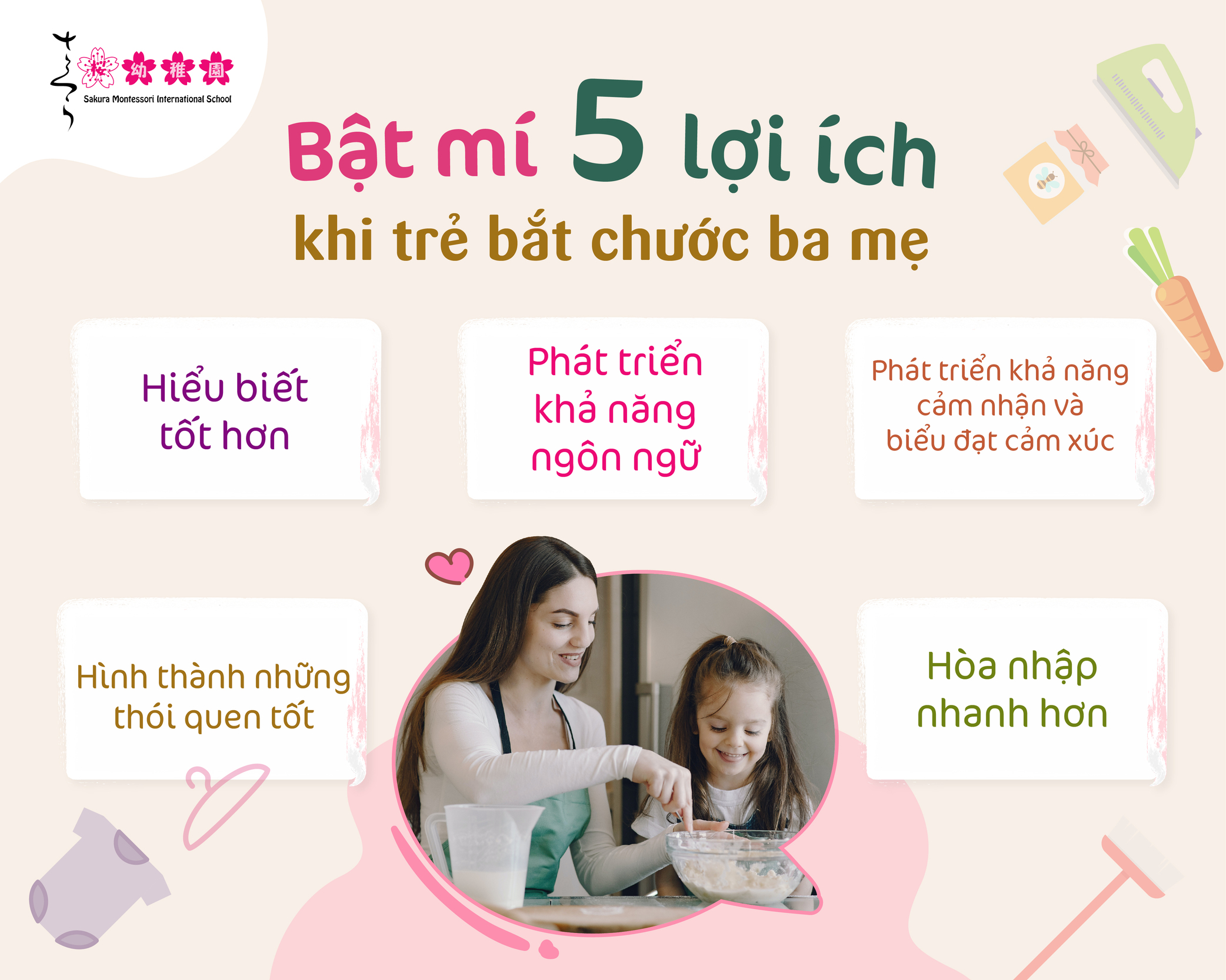 5 lợi ích khi trẻ học theo ba mẹ