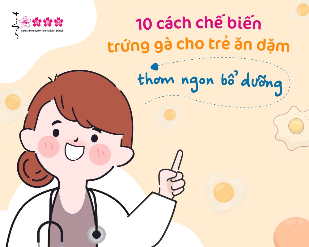 chế biến trứng cho bé ăn dặm