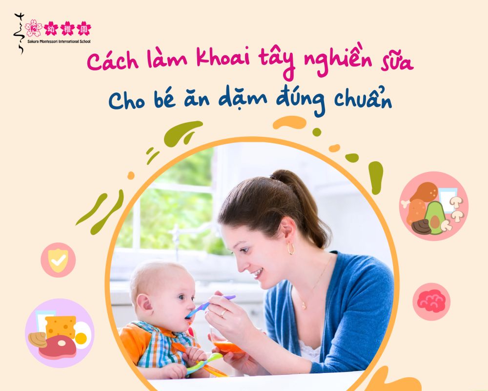 khoai tây nghiền sữa cho bé ăn dặm