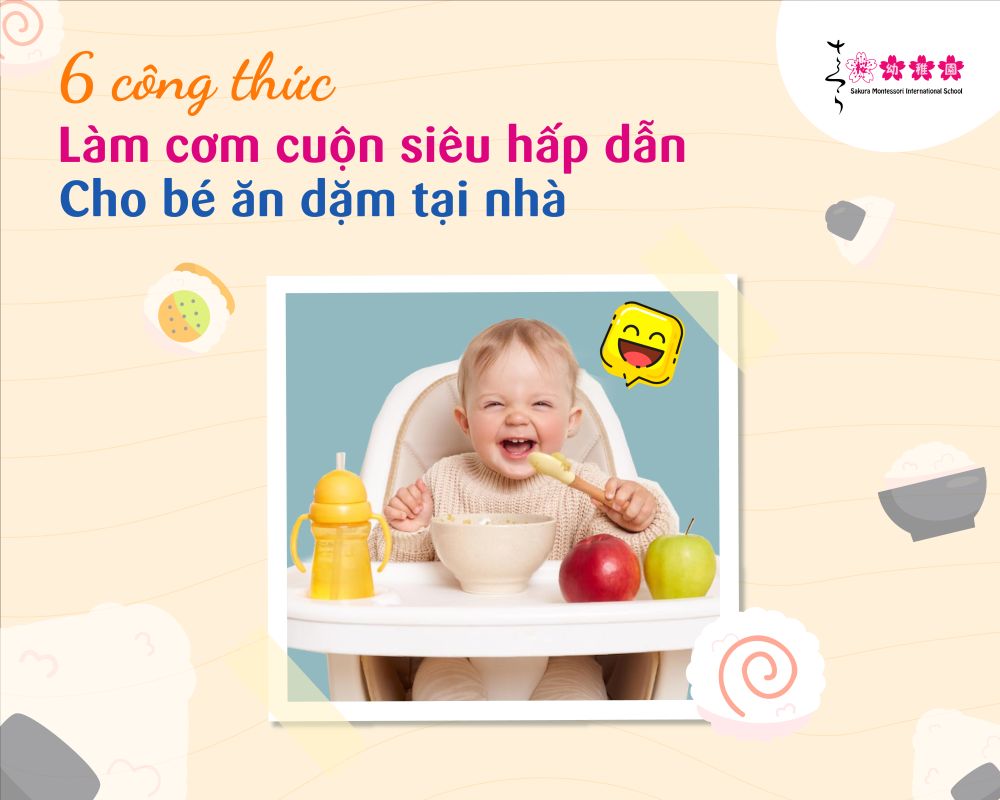 cơm cuộn cho bé ăn dặm
